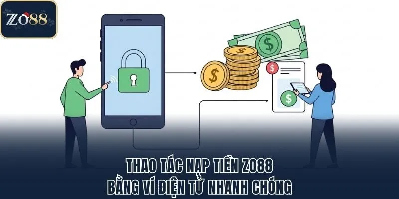 Thao tác nạp tiền Zo88 bằng ví điện tử nhanh chóng